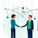 Connecting media contacts graphic