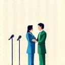 Person being interviewed illustration