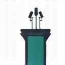 Podium with microphones graphic